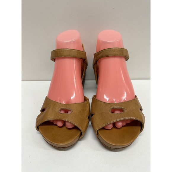 Everybody by BZ Moda women size EU 38.5/ US 8 brown leather strap sandals - Picture 2 of 12